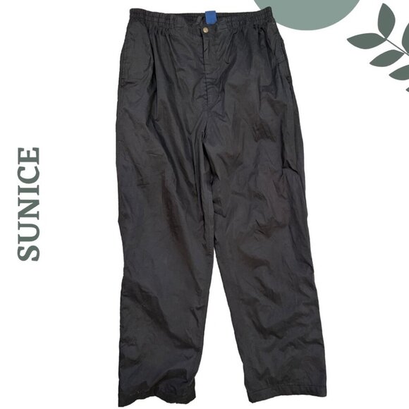 Men’s Sunice XL Black Outdoor Rain Pants with Zippers Waterproof Black - Picture 1 of 8